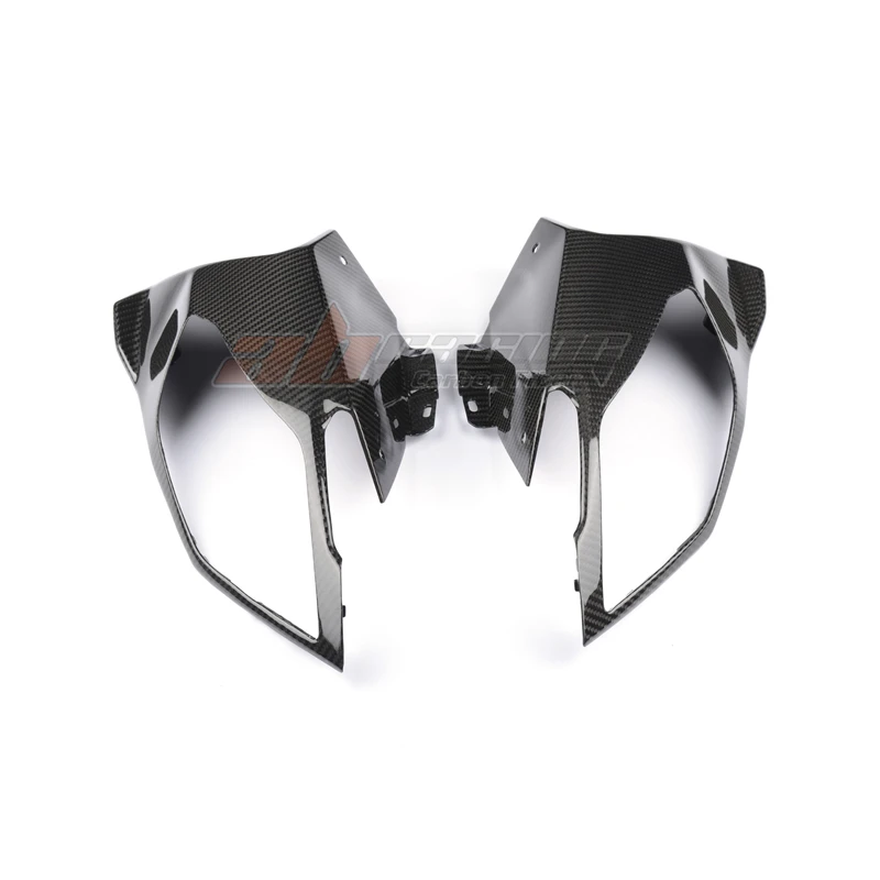 

Upper Front Nose Headlight Covers Fairings Cowlings For BMW S1000XR 2015 - 2019 Full Carbon Fiber 100%