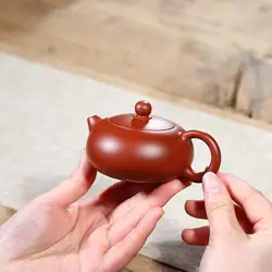 Dahongpao Purple Clay Teapot Ball Kong Xishi About 100ml Chinese Zisha Drinkware Teaware For Green Black Tea Set Handmade Pot