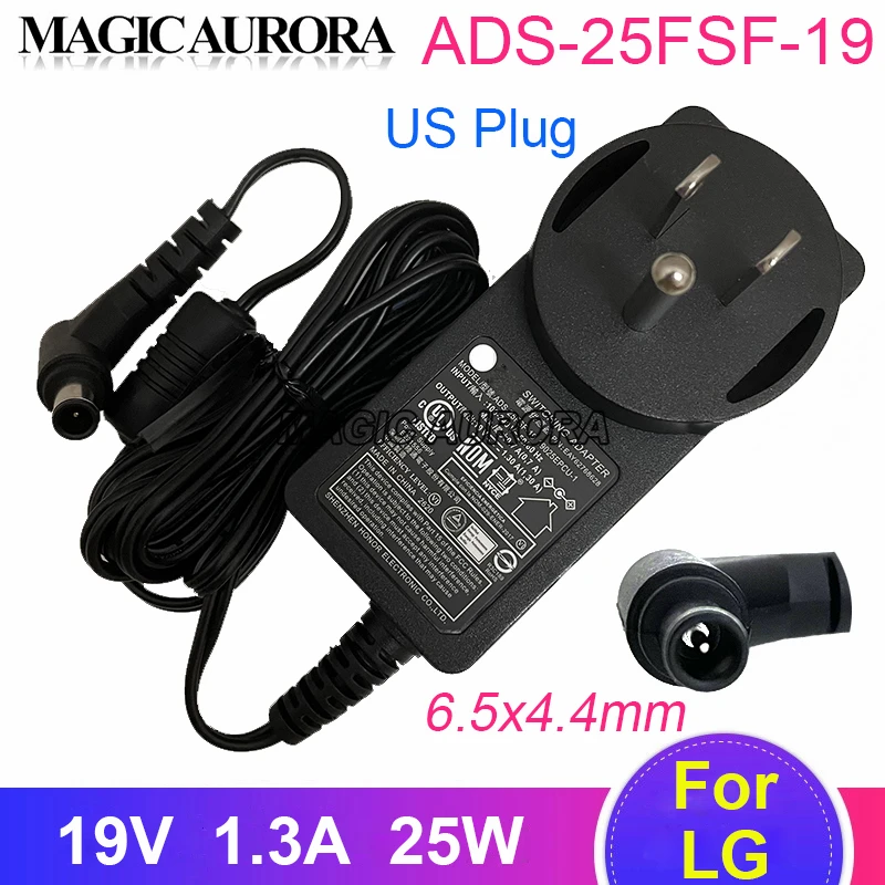 25W ADS-25FSF-19 19V 1.3A COMUTAÇÃO Adaptador EAY62768628 19025EPCU-1 Para LG 22M35D E2442TC E1948S 24MP55HA 22M45 10SM3TB MONITOR