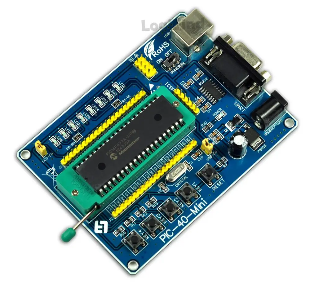 PIC development board /PIC learning board /PIC-40-MINI with PIC18F4550 chip USB development