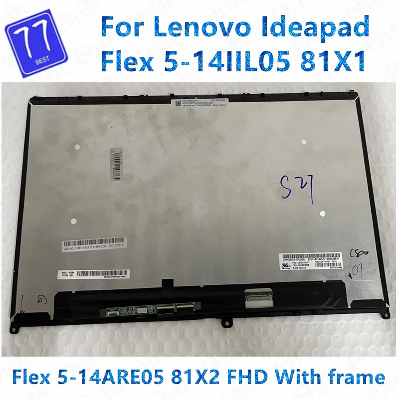 Imagem -02 - Conjunto do Digitador da Tela de Toque do Lcd para Lenovo Ideapad Flex 514iil05 5-14are05 5-14itl05 5-14alc05 80x1 81x2 82hs 82hu 14.0