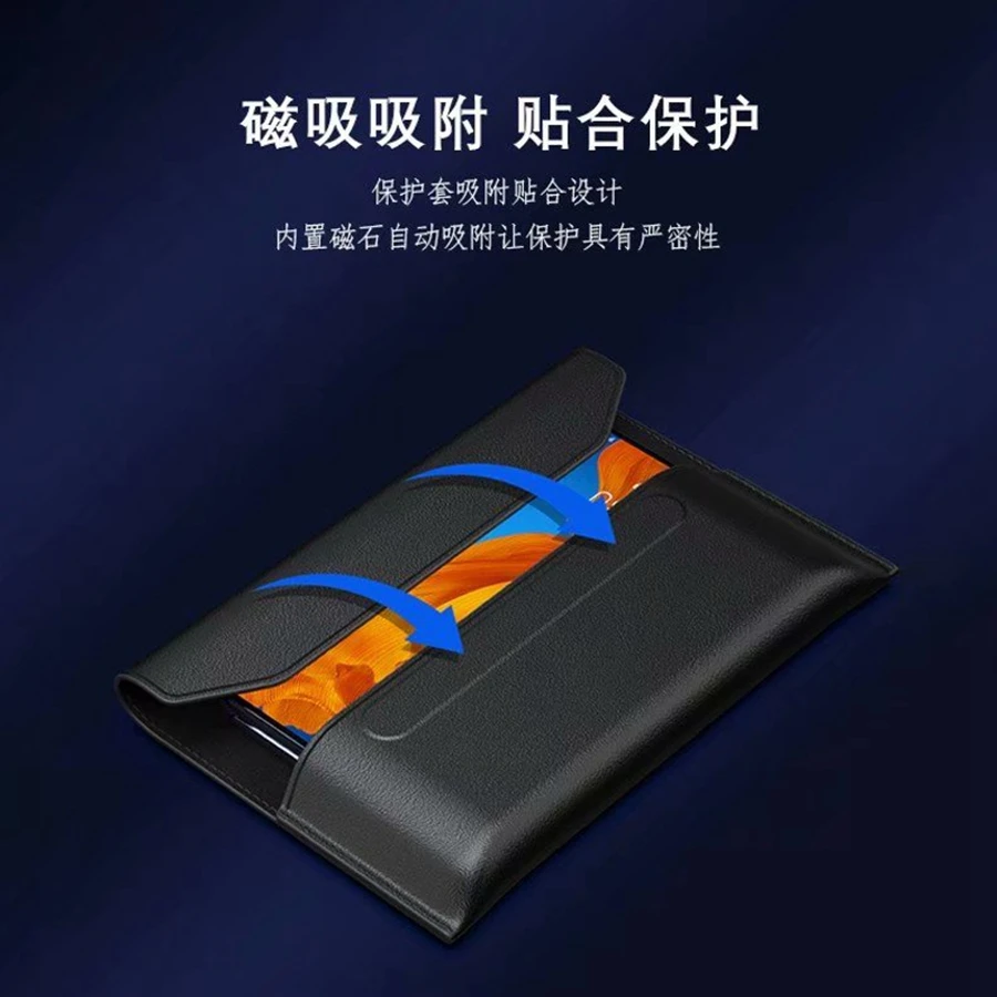 Genuine Leather Case For Samsung Galaxy Flip Z Fold 2 W20 Sleeve Pouch Envelope Magnetic Protective Smart Folding Cover Skin