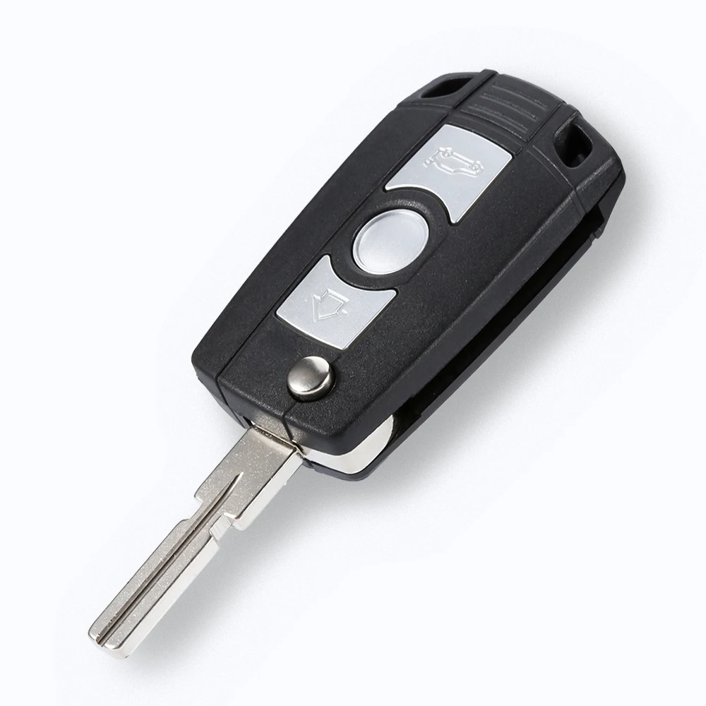 Modified Flip 3 Buttons Remote Key Shell For BMW Z3 Z4 X3 X5 46 E60 E83 E53 E36 E38 With HU58/HU92 Blade Case Folding Fob