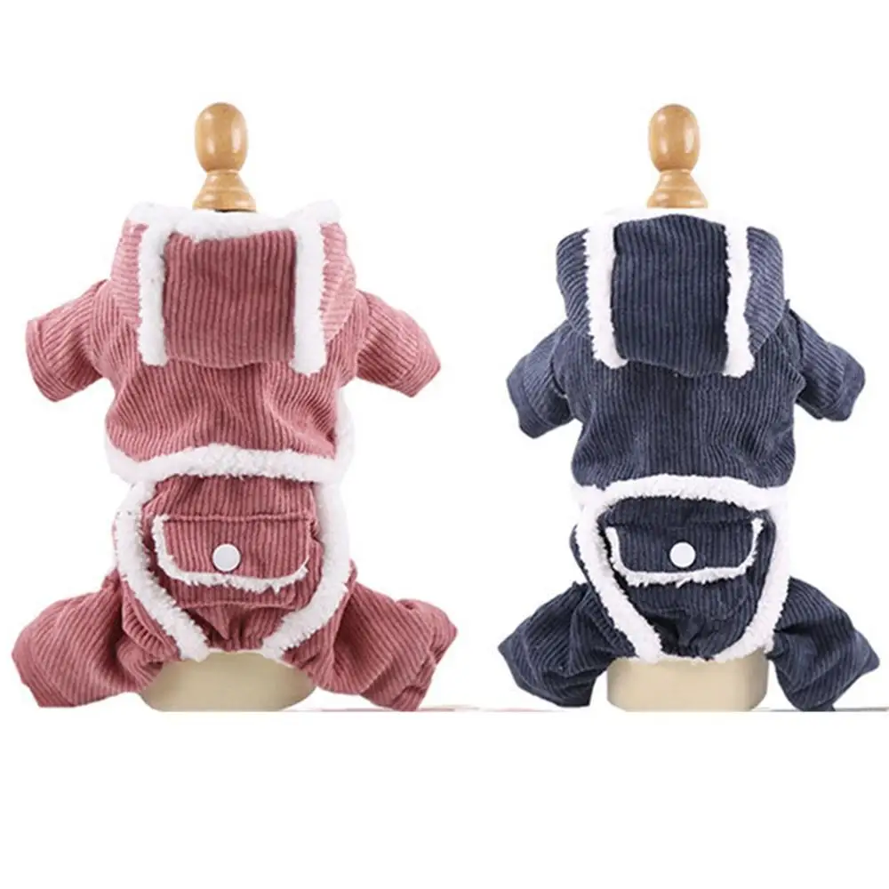 New Winter Warm Dog Clothes For Small Dogs Medium Pet Jumpsuits Hooded Puppy Pet Coat Jackets Chihuahua Pug Clothing Outfits