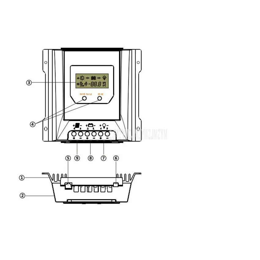 MPPT 30A Solar Charge Controller 12V/24V Auto Solar Panel Battery Charge Regulator LCD Display Real-time Energy Statistic MT3075