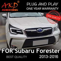 Headlight For Subaru Forester 2013-2016 Car автомобильные товары LED DRL Hella 5 Xenon Lens Hid H7 Forester Car Accessories
