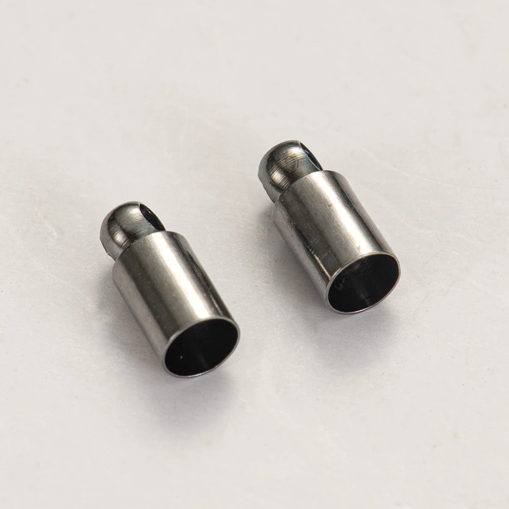 50 teile/los End Spitze Kappe 2 3 4 5 6 7 8 9 10mm Quaste Lederband Ende Crimp Kappe Perlen kappen Für DIY Schmuck Machen Liefert Erkenntnisse – Detail 1