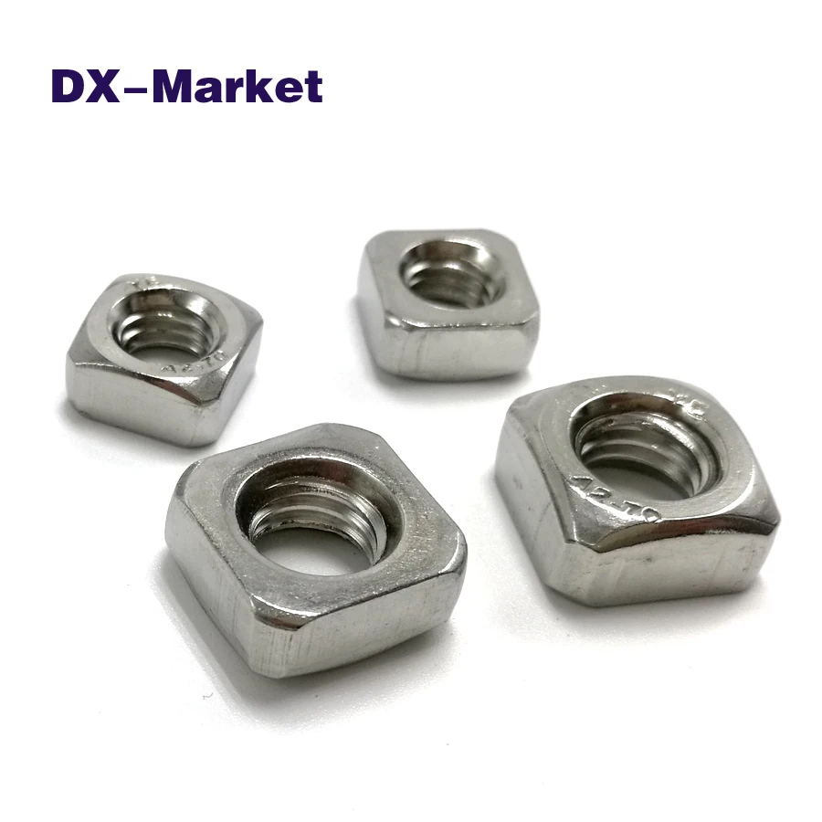 M3-M12 Stainless Steel Square Nut ,SS304 Metric Thread Nuts Set,B022