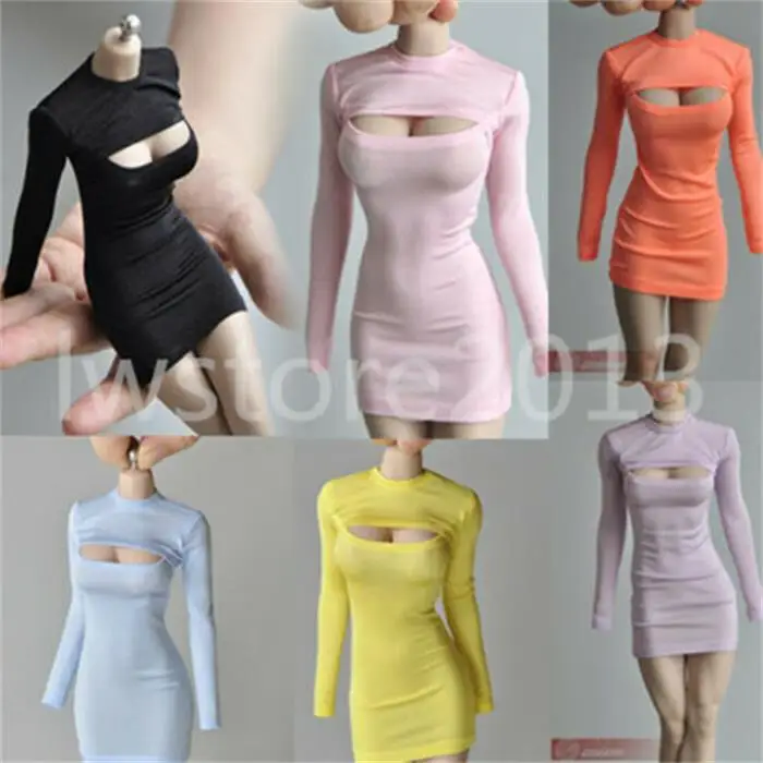 1/6 TBLeagueFemale Open Chest T-Shirt Tight Crop top Clothes F 12'' Phicens Action Figure Doll