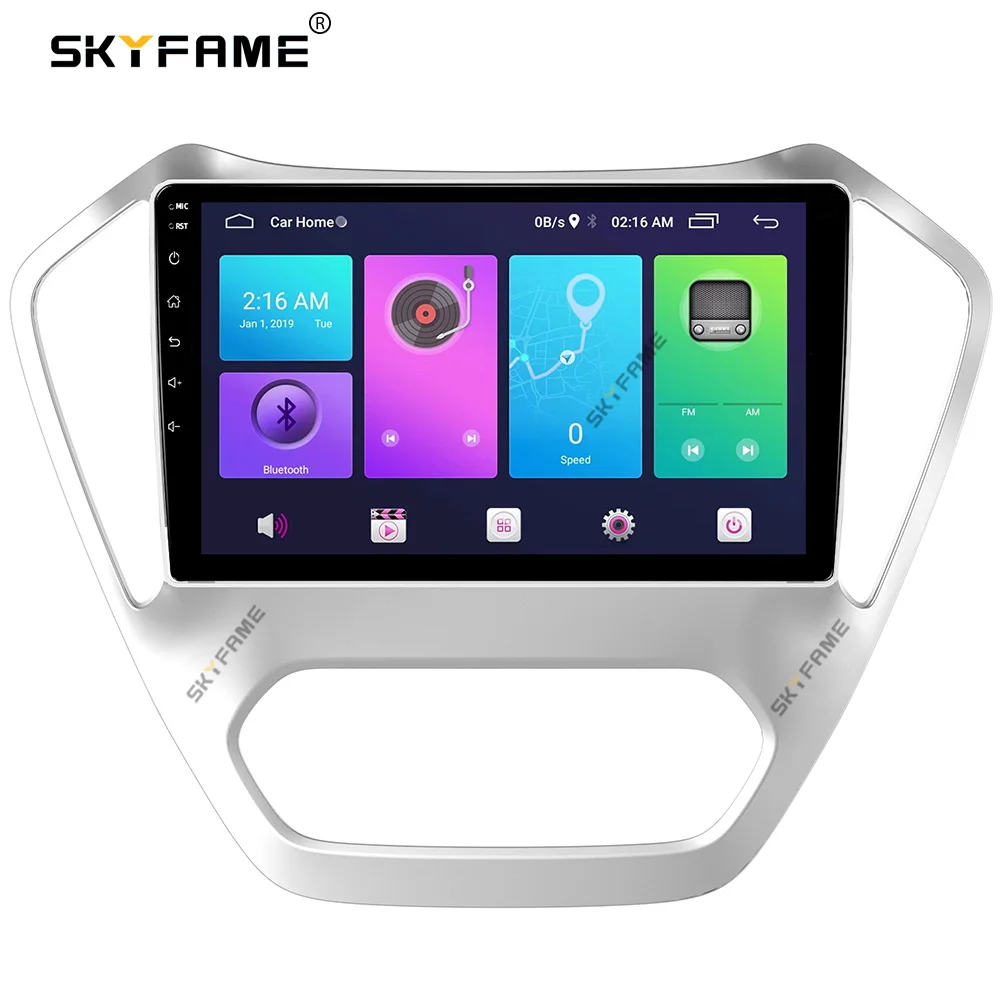 مهايئ إطار سيارة من skyfamلمحول صندوق Canubs لـ MG GT 2014-2016 طقم لوحة تركيب راديو أندرويد