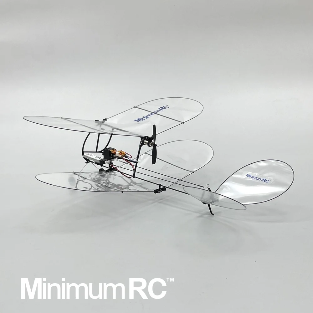 

MinimumRC Shrimp V2 Biplane Ultra-light aircraft carbon fiber remote control glider indoor fixed wing three-way model aircraft