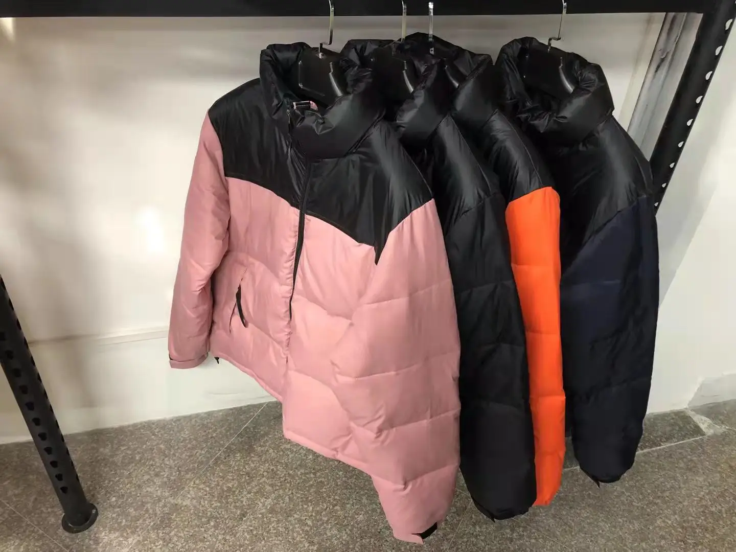 Chaquetas de plumón cálidas para hombre y mujer, Parkas de marca North de colores mezclados, abrigos informales con cuello levantado, Tops de