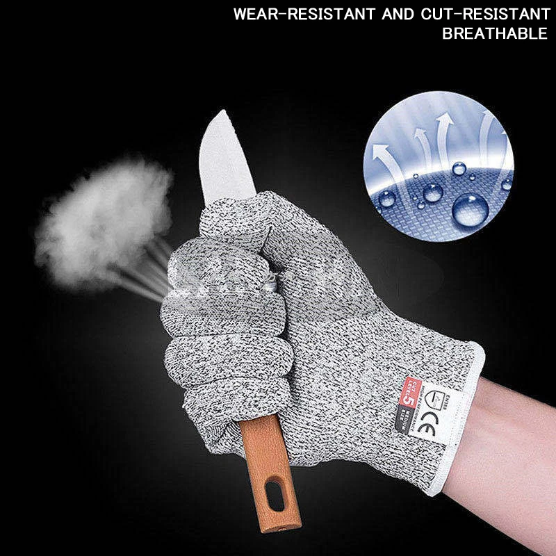 Găng Tay Handschoenen Guantes Trabajo Werkhandschoenen Guantes Anticorte Làm Việc Nam Chống Sợi HPPE Cắt Nhà Bếp An Toàn Công Việc Găng Tay