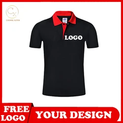 Polo à Manches Courtes avec Logo Personnalisé pour Homme, 8 Couleurs Assorties, Décontracté