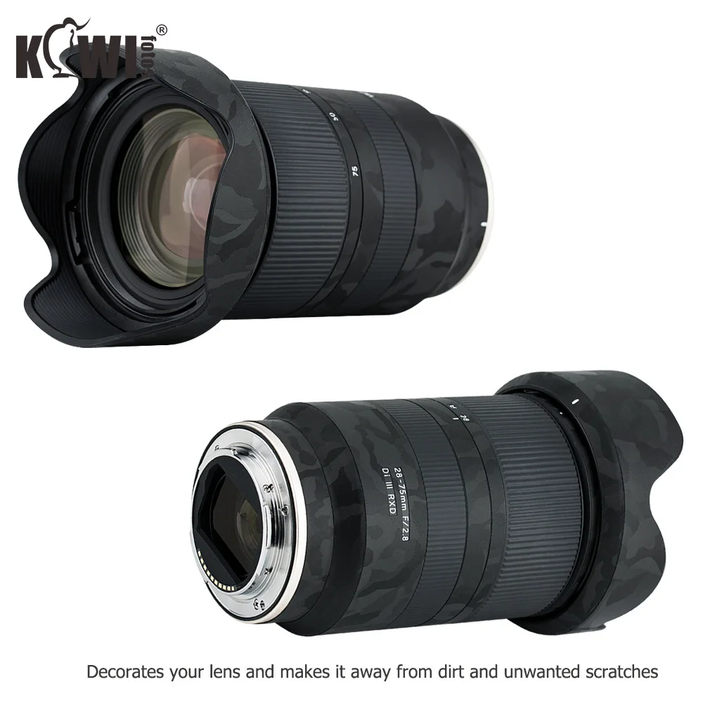 المضادة للخدش عدسة غطاء فيلم ل تامرون 28-75 مللي متر f/2.8 Di III RXD A036 عدسة و عدسة هود مكافحة الشريحة الجلد 3m ملصق الظل الأسود