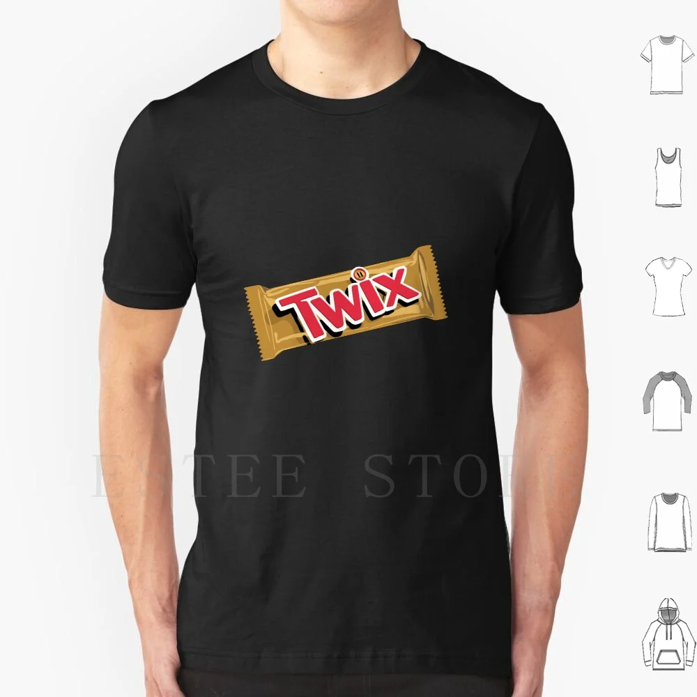 Camiseta con Diseño de barra de Caramelo "twix", camiseta de algodón con estampado Twix, caramelo, caramelo, Chocolate, Bar, azúcar dulce, Halloween, Navidad, Snickers Case