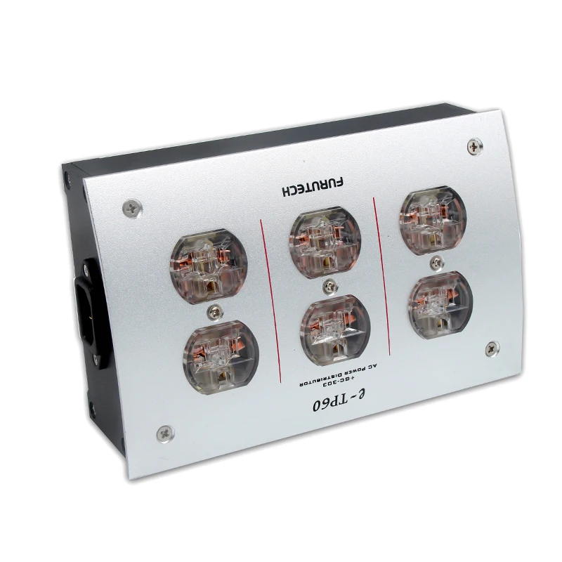 Furutech EU SCHUKO ตัวกรองพลังงานเสียงตัวจ่ายกระแสไฟฟ้าแยกการรบกวนและฟอกแหล่งจ่ายไฟเพื่อลดเสียงรบกวนจากพื้นหลัง