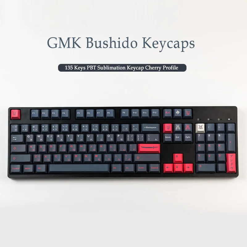 

135 Keys GMK Bushido Keycaps Cherry Profile PBT Sublimation Mechanical Keyboard Keycap For MX Switch