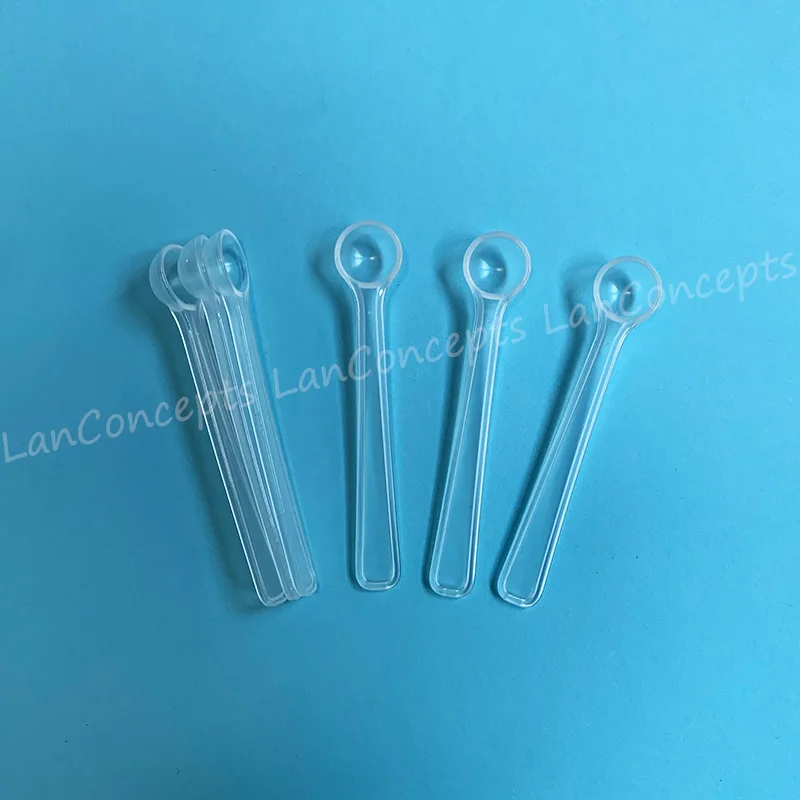 0.15 gram Micro Spoon 0.3ML Plastic Measuring Scoop 150mg Measure Spoons 0.15g Transparent Scoops - 200pcs/lot Free shipping