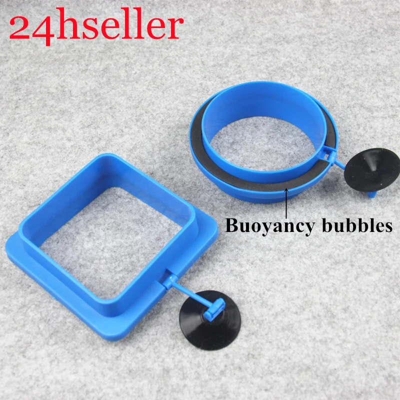 1pcs Fish Feeding Aquarium Fish Tank Ring Feeder Station Floating Food Water Plant Buoyancy Circle Feeding Ring Aquarium Fish