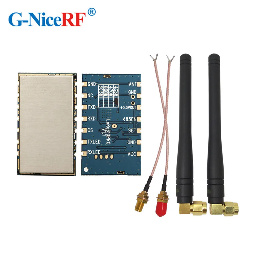 

2PCS Rubber Antennas+ 2PCS Lora610 5000 meters long range 915MHz TTL Interface Uart Wireless Module