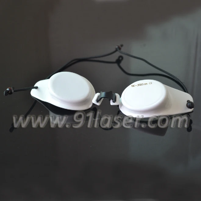 Laser Safety Goggles for 190-3000nm CE  Ceramic White and Metal Material Cleaning Cloth and Plastic Case Laser Glasses