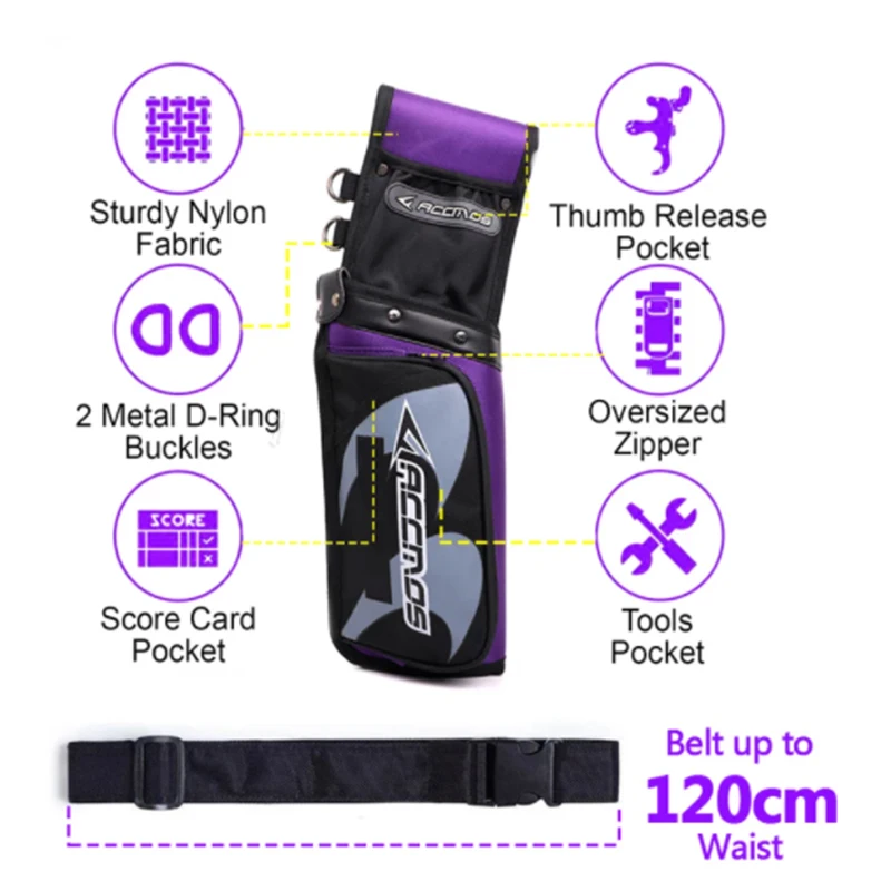 1pcs Portable Left Hand Arrow Quiver Arrow Bag Arrow Holder Waist Carrier Bag for Archery Hunting Shooting Accessories