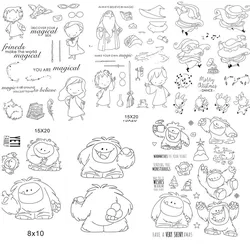 Snow Monster Clear Silicone Stamp / Seal For DIY Scrapbooking / Album Decorative Clear Stamp Sheets A654