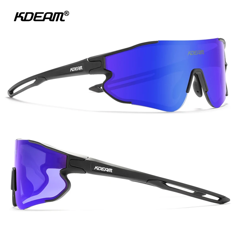 KDEAM Durable TR90 Men's Sports Sunglasses Polarized Scratch-resistant 1.1mm Thickness Lens Coating Sun Glasses Man KD0801