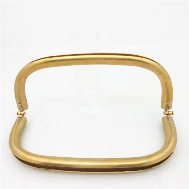 One Piece Bag Frame For Purse Magnetic Kiss Lock Metal Copper Frame Women Clutch Bag Frame DIY Pouch Hardware Handmade Parts