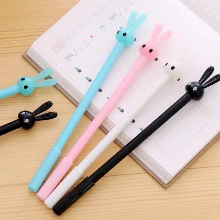 

400pcs/lot Cute Cartoon neutral pen of rabbit jelly modelling stationery pen kawaii students school office supplies gifts SN3900