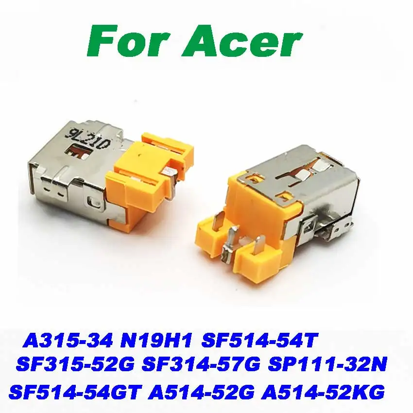 100Pcs Laptop DC Power Jack For ACER SF315-52G SF314-57G SP111-32N A315-34 N19H1 SF514-54T SF514-54GT A514-52G A514-52KG