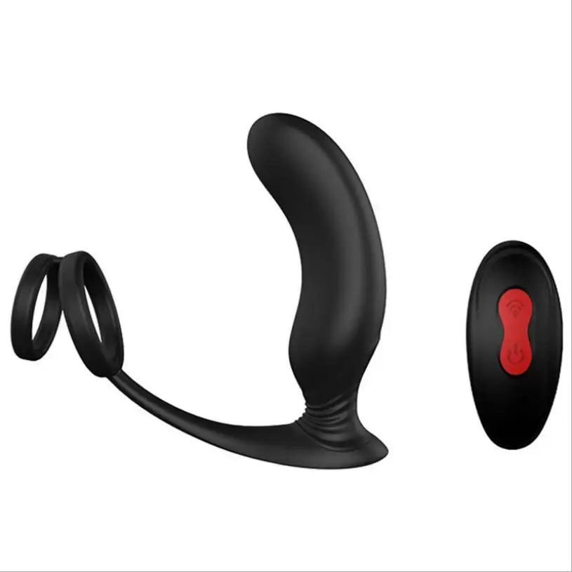 Vibrating Prostate Massager Men Anal Plug Remote Control Anal Vibrator Powerful Motors Patterns Butt Silicone Sex Toys S0466