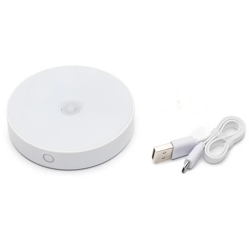 Portable Magnetic Base USB Rechargeable Night Light Adhesive Led Indoor Decor Corridor Lamp ABS Bedroom Motion Sensor