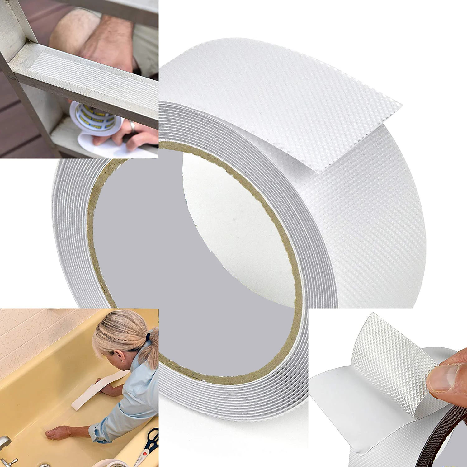 Bathroom Tub Shower Anti Slip Stair Tread Clear Tape Waterproof Strong Floor Safety Mat Grip Sticker Applique Bath Decor