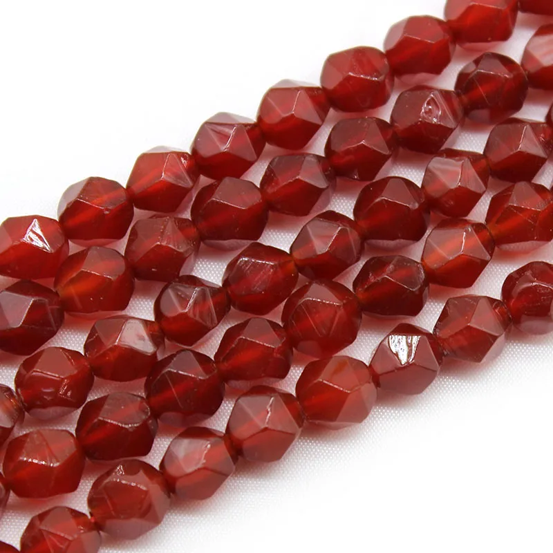 

Натуральный граненый красный агат сердолический камень драгоценный камень круглые бусины 6 8 10 12 мм аксессуары для ожерелья браслета 15 дюймов