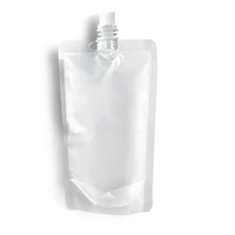 100 Pack, Stand-up Plastic Drink Packaging Bag Spout Pouch for Beverage Liquid Juice Milk Coffee