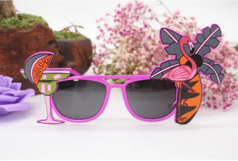 

Hawaiian Glasses Tropical Cocktail Beach Party Sunglasses Pineapple Flamingo Goggles Hen Stage Fancy Dress Eyewear Favors