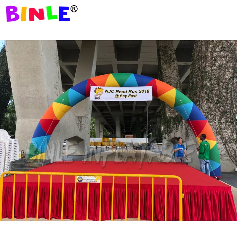 

Durable 8.5m large inflatable rainbow arch inflatable entrance archway advertising balloon for outdoor use