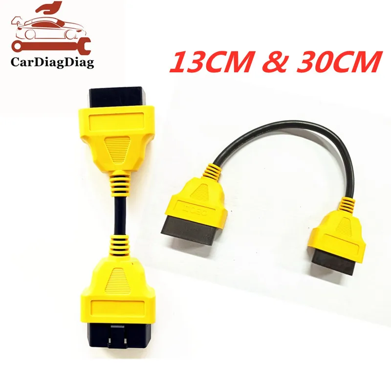 

OBD 2 Diagnostic Wire Extension Cable 13CM 30CM 16-Pin OBD II Plug Male-to-Female Portable Extension Adapter Cable Connector