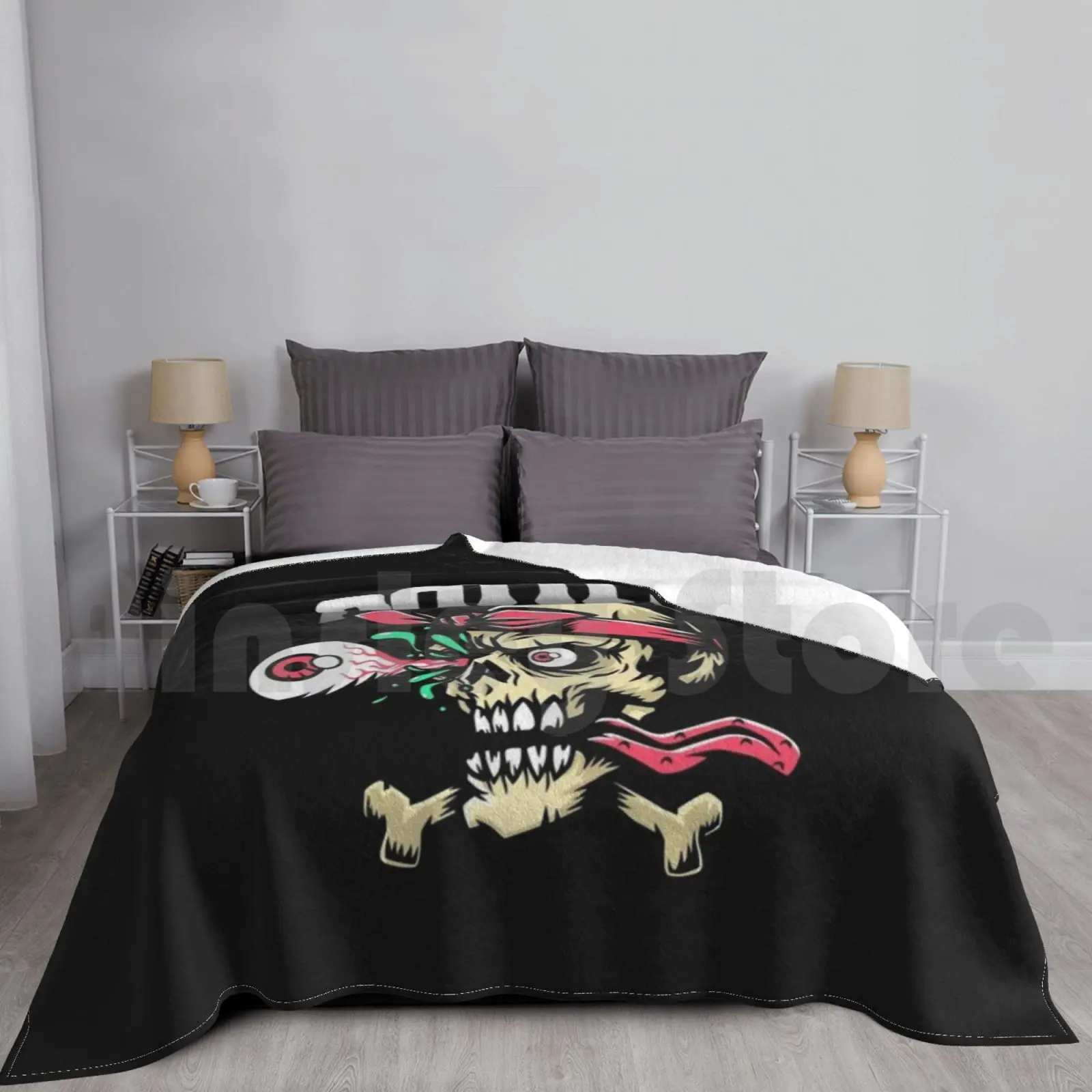 Rotten Blanket For Sofa Bed Travel Grateful Skeletor Creepy Death Stranding Spooky Halloween Death Dead Skull