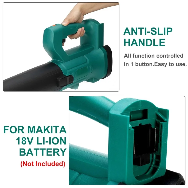 16000r/min Cordless Electric Air Blower Leaf/Snow/Dust Handheld Blower Collector Garden Power Tools For 18V Makita Battery