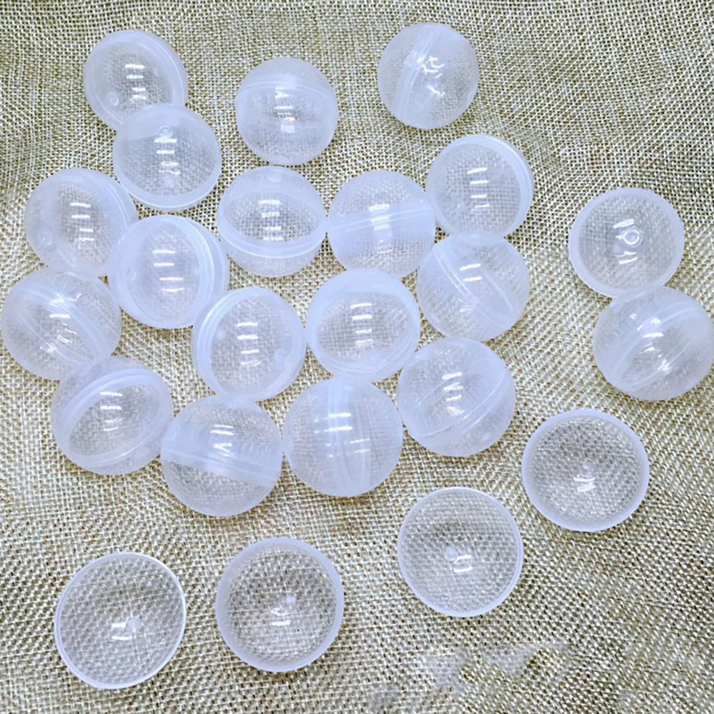 장난감 없는 투명 플라스틱 캡슐, 캡슐 캔디 껌 볼 자판기, 고품질 100 조각, 32mm