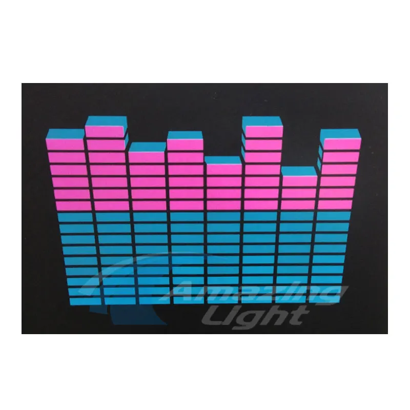 Christmas Music Carnival Light Up Led  Panel  Sound Activated Flashing El Panel For T-shirt