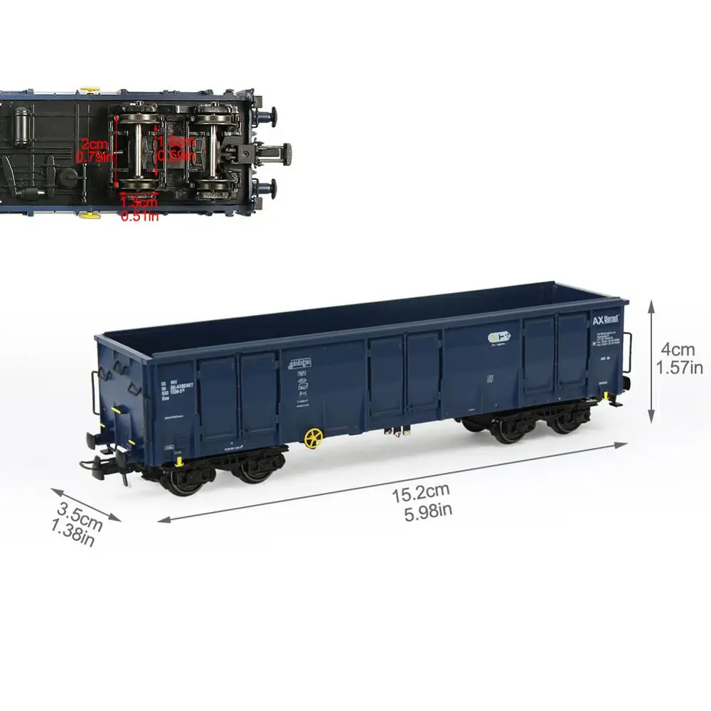 C8742 HO Scale 1:87 High-side Gondola Car AX Benet Wagon Railway Model Trains 1pc/2pcs