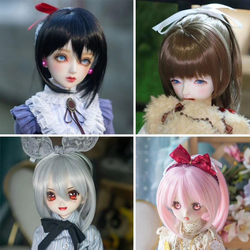 D03-P249 children toy BJD DD SD MSD 1/3 doll's Accessoriess wig High temperature wire single horsetail 1pcs