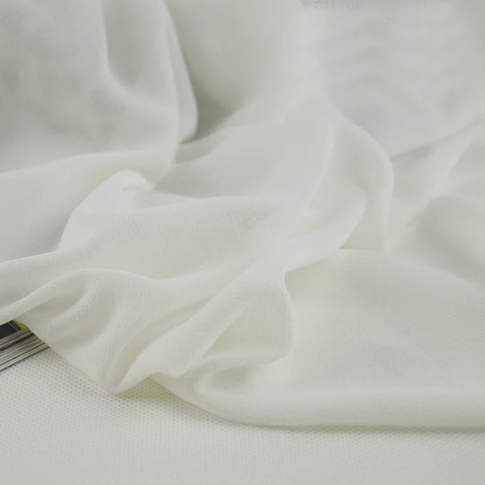

3 meters 150cm 59" Wide Off-white Pearl Chiffon Fabric Cloth Skirt Dress Blouse Clothing Sewing Materials LX158