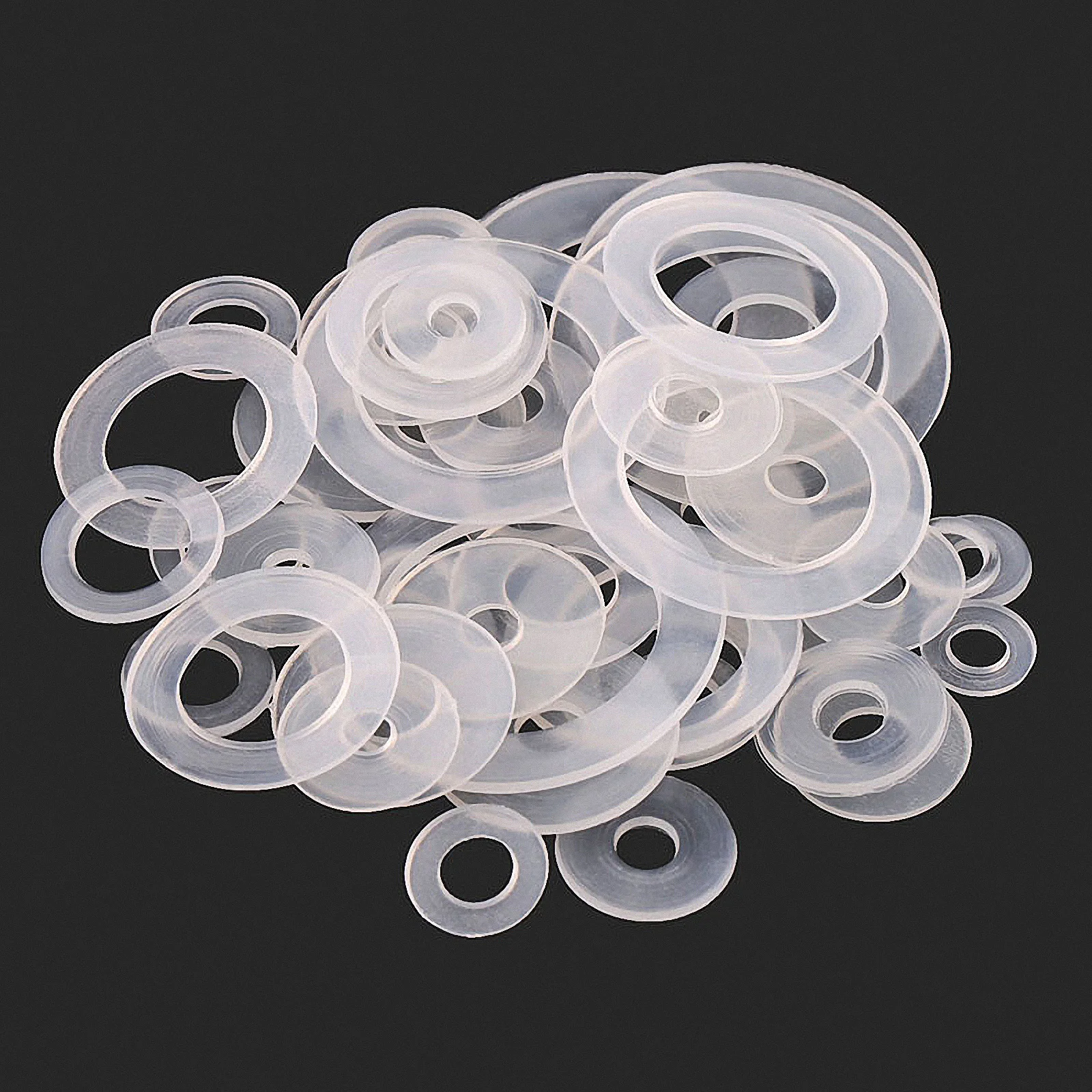 50 pz rondelle di plastica bianche rondella piatta in Nylon morbido rondella di tenuta isolante M3 M4 M5 M6 M8 M10 M12 M14 M16 M18 M20