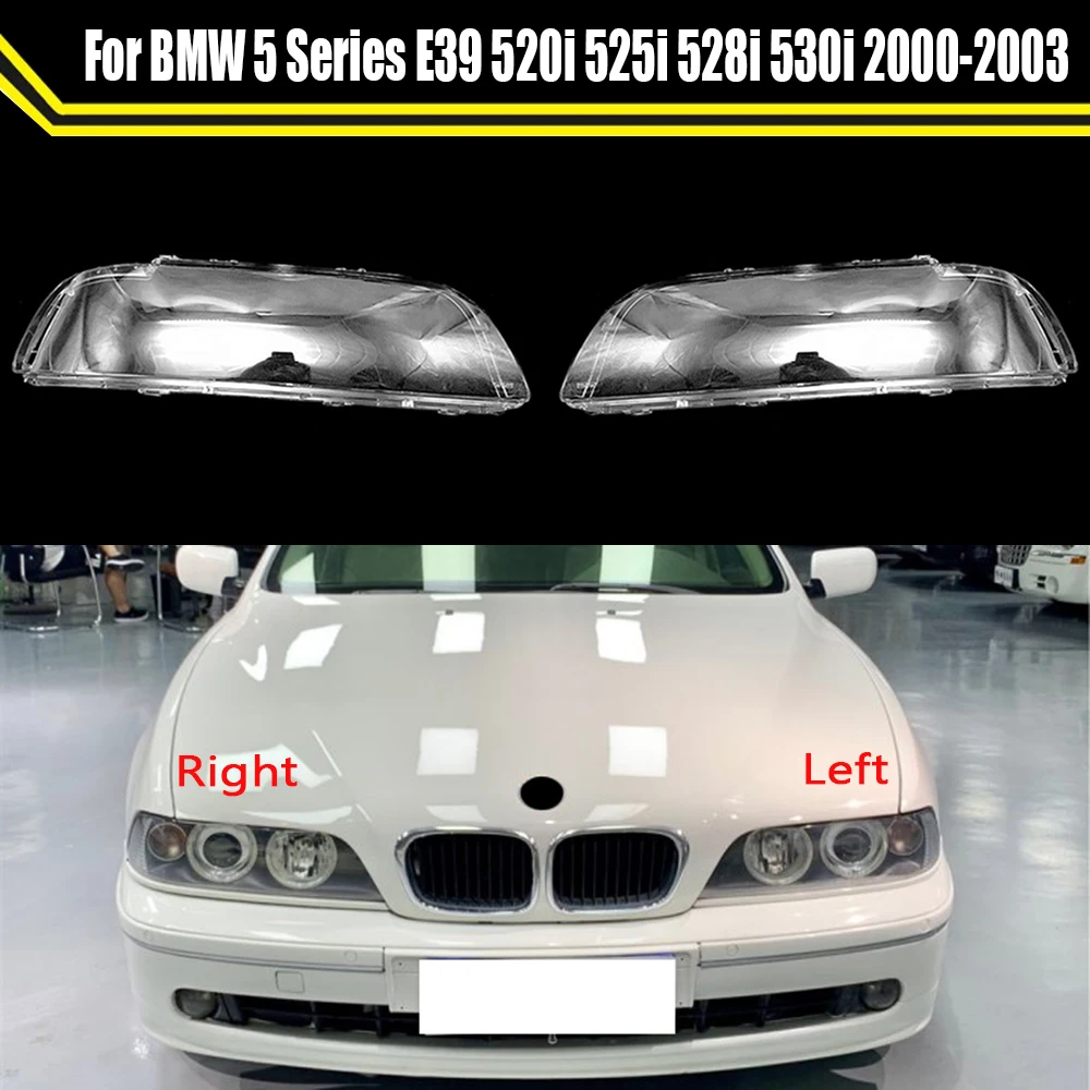 Car Replacement Headlight Case Shell Light Lamp Lampshade Glass Lens Cover For BMW 5 Series E39 520i 525i 528i 530i 2000 ~ 2003