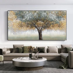 Abstract Tree Painting Print on Canvas Wall Art Poster Decor Modern Landscape Picture